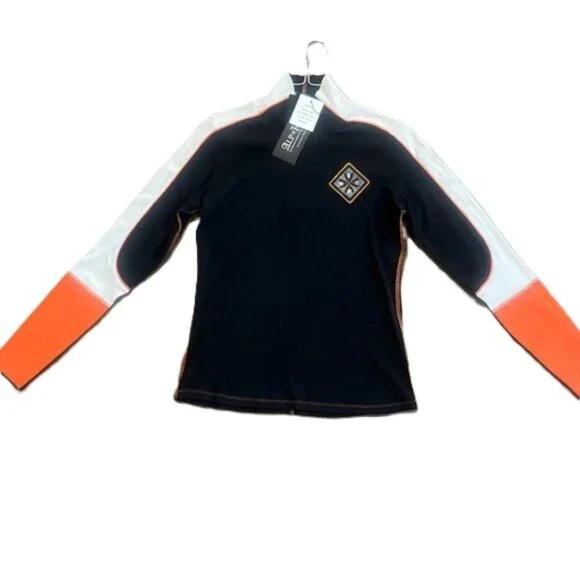 NWT Alp N Rock Teya Mock Neck - Black/Orange, M